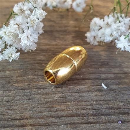 Magnetic closure DQ GOLD round leather