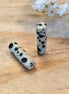 Semi-precious stone tube Dalmatian Jasper