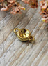 Tussenzetsel DQ GOUD Swarovski puntsteen platte onderkant