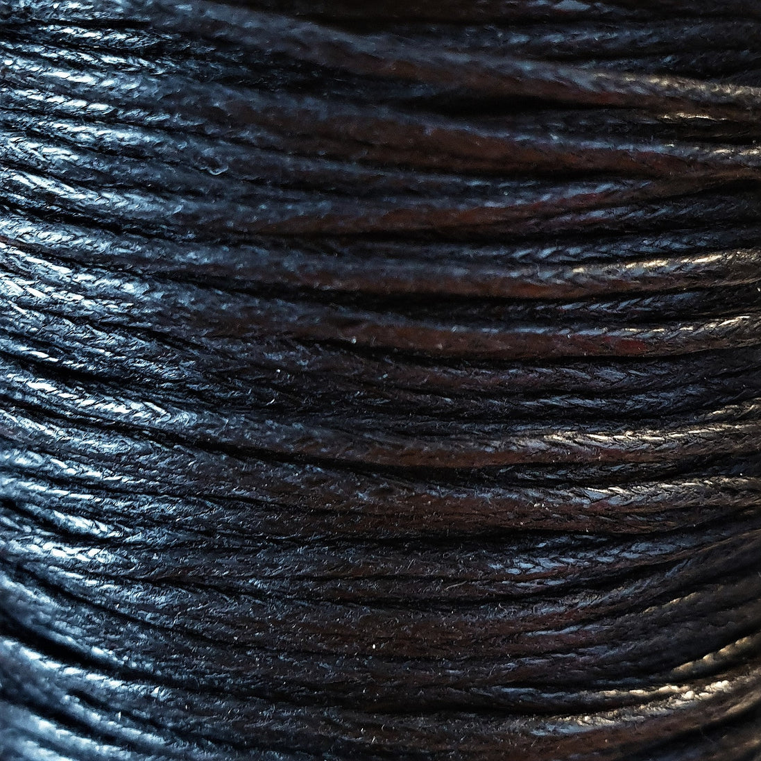 Wachskordel 1mm schwarz