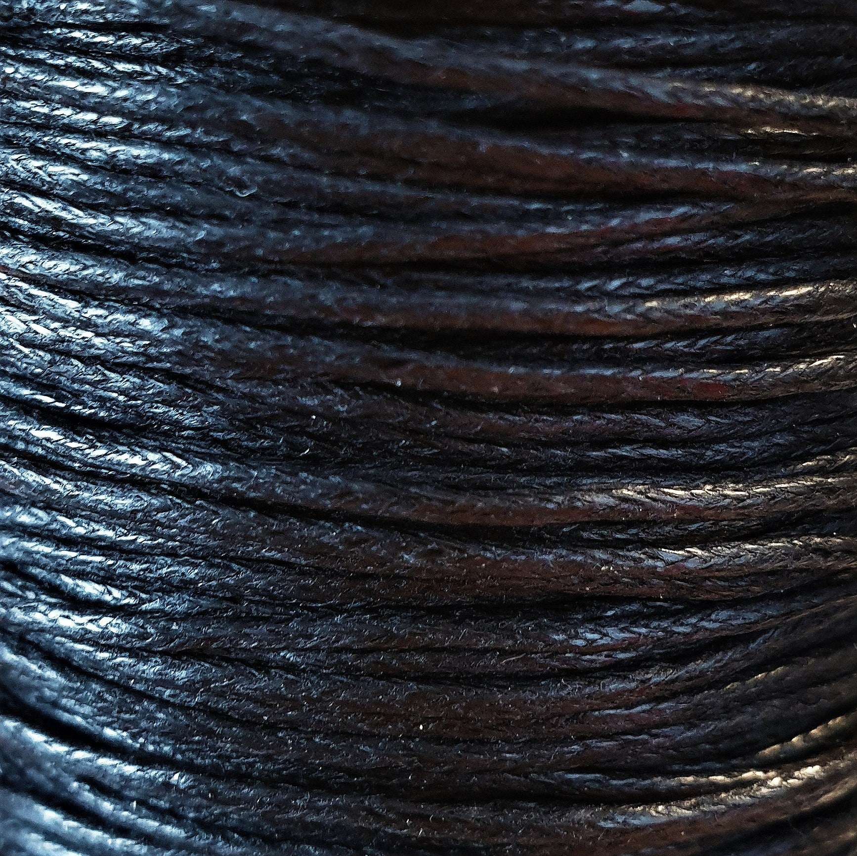 Wachskordel 1mm schwarz